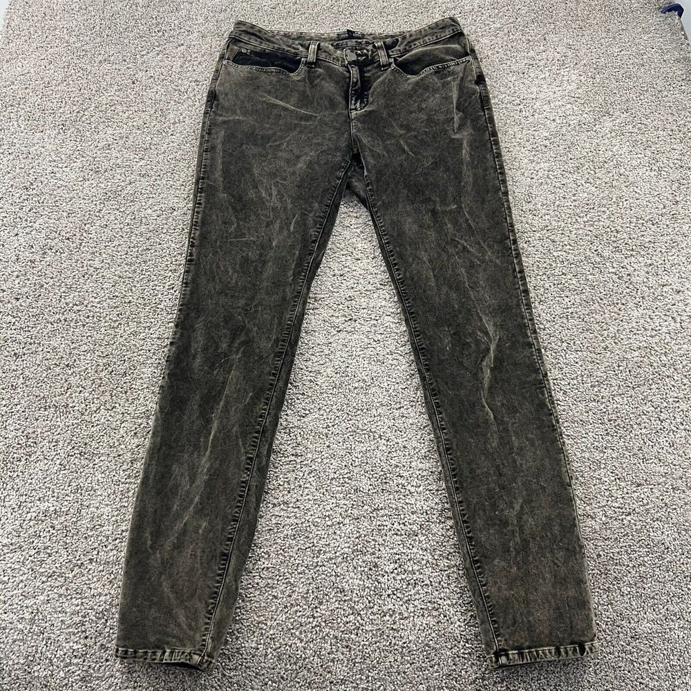 Eileen Fisher Jeans Womens 10 Gray‎ Acid Wash Slim Denim Mid Rise Casual Preppy